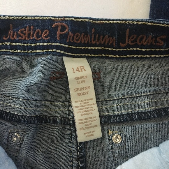 Justice | Simply Low, Skinny boot Jeans Sz 14/blue - Picture 8 of 16